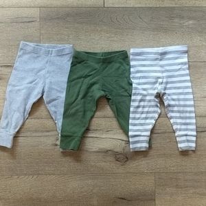 Pact Apparel Pants Set of 3 Size 9-12 months